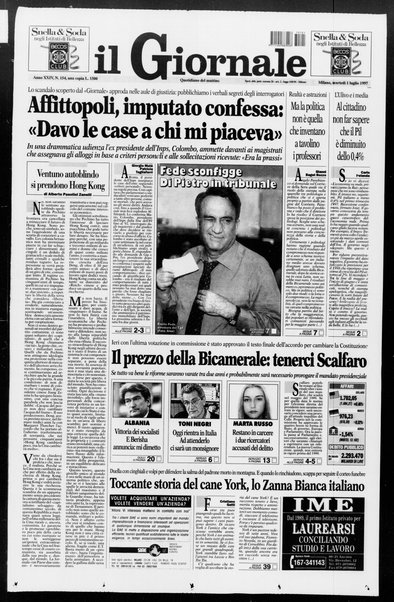 Il giornale : quotidiano del mattino